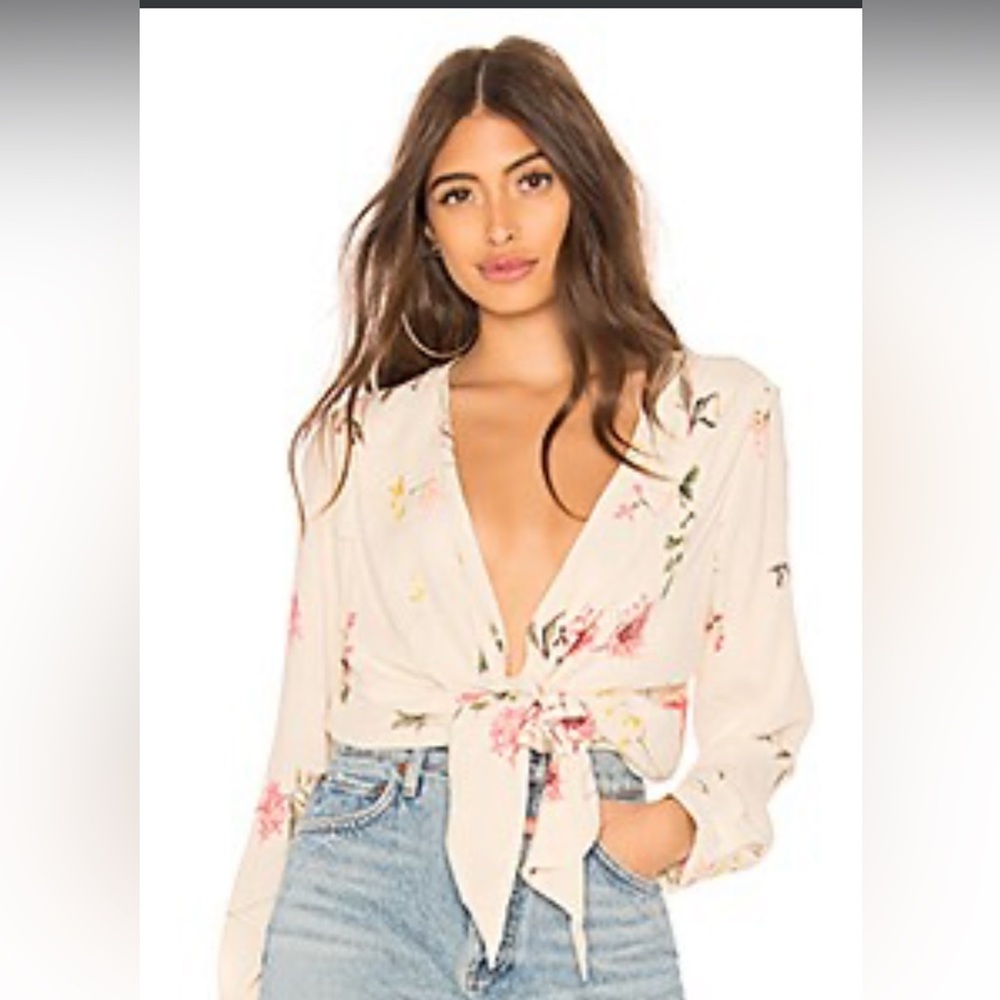 Cream Floral Blouse